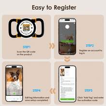 ThinkPet 1 pezzo Custodia protettiva 2-in-1 per tag ID intelligente per animali domestici gatto/cane Airtag (consultare la tabella delle misure al momento dell'acquisto). Tracker anti-smarrimento per animali domestici, scansiona il codice QR per aggiornare le informazioni di contatto online, scansiona per inviare la posizione al proprietario, accessori per animali domestici, supporto per collare gatto/cane, supporto impermeabile per collare cane Airtag (nota: non adatto per gatti in quanto potrebbe essere troppo grande). (Senza componenti GPS) (Non è necessario scaricare l'app. Scansiona il codice QR con la fotocamera e aprilo nel browser per iniziare a utilizzarlo)