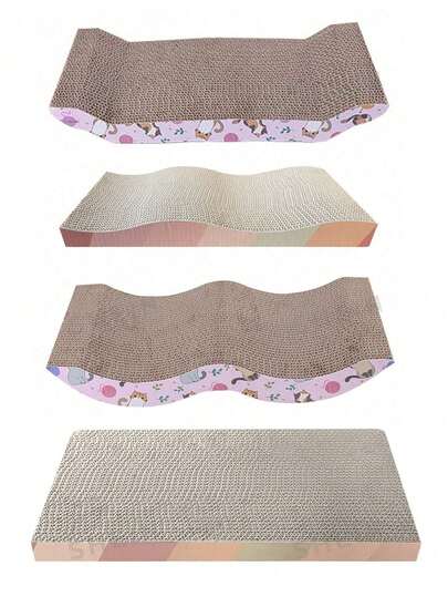 1pc Pet Corrugated Paper Cat Scratching Board, Suitable For Cats, Used For Cat Scratching, Relieve Boredom