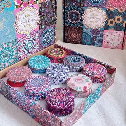 9pcs Aromatherapy Candle Gift Box Set, Soy Wax Gift Box Set, Romantic Christmas Gift Box, Suitable As Birthday Gifts And Wedding Gifts