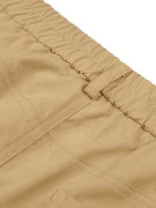 Pantalon cargo élégant et décontracté en kaki avec boutons et fermeture éclair, poches multiples, style Y2K. Convient pour la rue, l'aéroport, la scène, les fêtes, les clubs, les vacances, le bureau, la Fête des enseignants, le Nouvel An, le printemps/l'été/l'automne/l'hiver - Kaki - Voir 5