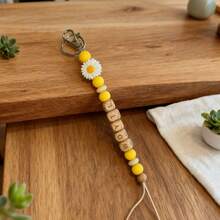 [Custom-Made] 1pc Daisy Handmade Wooden Beads Keychain/Bag Chain Personalized Mother's Day Gift Christmas Gift Girl's Gift Lanyard - Multicolor - View 64