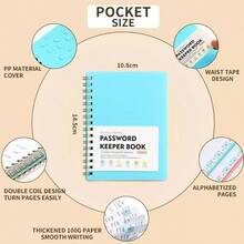 1pc/2pcs Random Letter Labeled Password Notebook A6 Pocket-Sized Password Book, Suitable For Internet Website Login, Hardcover Password Journal, Ideal Gift For Men And Women At Home, Office Or School