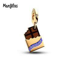 Manyilus Manyilus Original 1 Stück 925 Sterling Silber Anhänger Perlen Clips - mit Katzen Pfoten Abdruck, Oktopus, Delfin, Meeresschildkröte, Meeresfisch, Rose Herz Liebeswörter, Gitarre, Goldene Schokolade, Vierblättriges Kleeblatt, Hufeisen, Famas Hand Designs. Ein ausgezeichnetes Schmuckgeschenk für Familie, Freunde und Damen, ideal für Geburtstage, Valentinstag, Abschlusszeit, Strandaccessoires und Freundschaftstag.