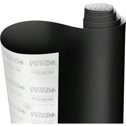 Rollo de vinilo negro mate de 60 pulgadasx 1 pie con liberacin de aire 3MIL - VViViD8