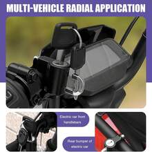 2025 Latest Motorcycle Helmet Lock, Multi-Functional Anti-Theft Motorcycle Helmet Lock, Suitable For Motorcycles, Electric Motorcycles, Bicycles, Etc. Made Of High-Strength Material, Sturdy And Durable, Effectively Prevents Theft, Ensures Helmet Safety, Provides Extra Security. - Black - View 8