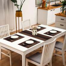 4pcs/6pcs Vinyl Placemats, Japanese PVC Placemats, Waterproof Slip Resistant Heat Insulation Placemats For Restaurants
