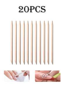 500/300/200 件双面角质层推杆，美甲水钻去除，美甲和足部护理工具 - 米色 - 查看 13