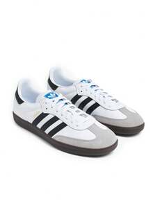 Adidas S Samba Teen's Junior Sneakers Classic Leather Upper With OrthoLite® Sockliner For All-Day Comfort Cloud White Core Black Gum IE3675