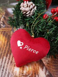 Decoraciones navideñas personalizadas con nombre, decoraciones personalizadas para el árbol de Navidad, adornos navideños personalizados, regalos de Navidad personalizables, encantos de bolso, llavero, Navidad, decoraciones para fiestas, corazón de peluche, decoración de sala de estar, exterior, jardín, decoración de habitación, niños, niñas, mamá, pareja, familia, amigo - Estilo A - Ver 5