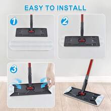 Mop Replacement Pads For Ocedar H2prO Flat Mop, 4 Pack Mop Refills For O-Cedar H2pro Flat Mop, Machine Washable Reusable Microfiber Mop Heads Replacements For Ocedar H2 Pro Mop - Apricot - View 6