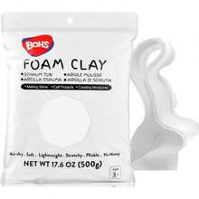 White Modeling Foam Clay Lite - 500 Grams, Squishy, Soft, Dry - Flower Mirror, Cosplay, Bake, Slime Supplies - 1.1 Lbs