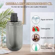 Trapeador Microfibra,  Trapeador con Atomizador,  Spray para Limpieza 360 °   Giratorio Trapeador Magic con 6 Almohadillas y 1 Cepillo, Fregona Plana para Hogar Suelos de Madera, Laminado y Mármol - 1 - Ver 3