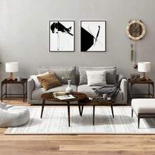 Side Tables 2 Pcs Smoked Oak 40x40x35 Cm Engineered Wood - Brown - View 1
