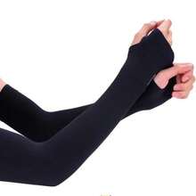 Sunscreen Ice Sleeves Men's Long Summer Arm Sleeves Women's Ice Silk Sleeves Sleeves Anti-Ultraviolet Ice Sleeves Men And Women's Sleeves Summer Outdoor Cycling Driving Hand Sleeves Arm Guards All-In-One Cool Ice Silk Sunscreen