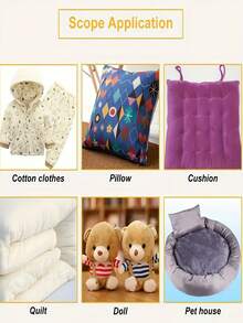 1pc 100g/500g/1000g High Quality Polyester Fiber Filling, Soft & Fluffy With High Elasticity. Premium PP Cotton, Silk-Like Fiber, DIY Filling Material, White Polyester Fiber Filling, Large Capacity, Soft & Fluffy, Highly Elastic Pillow Material, Premium Polyester Fiber Filling, Suitable For Pillows - Multicolor - View 10