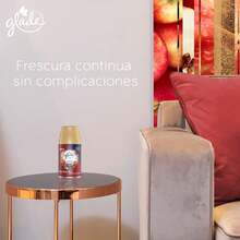 Glade Aromatizante Automático en Aerosol, Aroma Manzana y Canela, Frescura Programable para tu Hogar Durante 70 Días, Repuesto de 270 ml