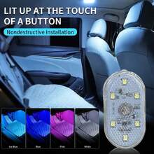 Easypie Selection 7-Color Touch Sensitive LED Car Ambient Lighting, 6 Bright LED Beads, USB Rechargeable Car LED Night Light, Auto Accessories - Decorative Lights - View 3