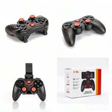 El mango de juego Bluetooth inalámbrico está conectado directamente al sistema iOS android. La batería tiene una larga vida útil y es adecuada para computadoras móviles - Negro - Ver 10