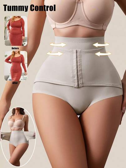 1 Pc Tummy Control Panties High Waist Shaping Panties Waist Trainer Body Shaper Women Shapewear Bottoms Women's Underwear Seamless Woman Lingerie Briefs Butt Lifter