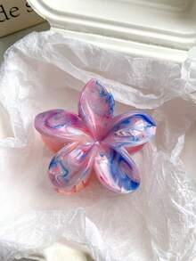 3pcs/1pc Women's Colorful Pink, Magenta, Transparent White 7.8cm/3.07in Gradient Flower Large Lightweight Plastic Hair Clips, Fashion Versatile High-End Elegant Simple Solid Color Hair Claws, Suitable For Daily, Casual, Party, Commute, Beach, Vacation, Hair Styling, Washing Face, Bathing, Makeup, Outfit Accessory Winter Hair Clutch Women Bandanas Winter Hair Accessories Elegant Claw Clip Summer Outfits,Travel,Birthday - Multicolor - View 8