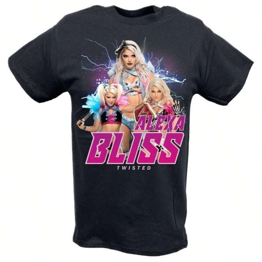 Alexa Bliss Twisted Triple Pose T-Shirt - màu đen - Xem 1