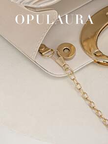 OpulAura 女士时尚闪亮水晶水钻晚宴手拿包，璀璨奢华水钻镶嵌正式礼服包，适合晚宴、派对、生日、婚礼等场合，可作为生日礼物、新年礼物等。 - 杏色 - 查看 7