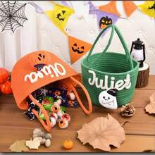 1PC Personalized Halloween Ghost Pumpkin Candy Basket – Custom Halloween Bucket, Personalized Halloween Basket, Trick Or Treat Baskets Customized With Name And Charm,Trick Or Treat Bags, Trick Or Treat Buckets, Halloween Buckets, Personalized, Halloween Baskets, Monogram, Trick Or Treat, Halloween Bags, Personalized Halloween Baskets, Monogrammed Halloween Buckets, Halloween Party Decorations