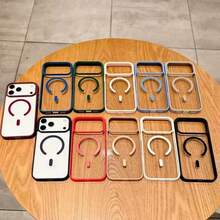 Ốp bảo vệ cao cấp chống sốc màu Macaron, hỗ trợ sạc không dây từ tính, tương thích với iPhone 17 Pro, 17 Pro Max và các dòng 7-16, A56, A17, S25 Ultra, S24 Ultra, phiên bản quốc tế, không phải phiên bản nội địa. - màu xanh đậm - Xem 11