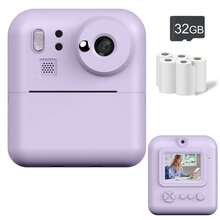Fotocamera istantanea aggiornata per uomo e donna, fotocamera digitale con doppio obiettivo 1080P HD per selfie, con carta fotografica, regalo di Natale e compleanno per uomo e donna, batteria ricaricabile agli ioni di litio da 1000/1200/1300 mAh