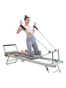 Cama Pilates Reformer De Pecho Y Abdominales Para Ejercicios - Gris - Ver 1