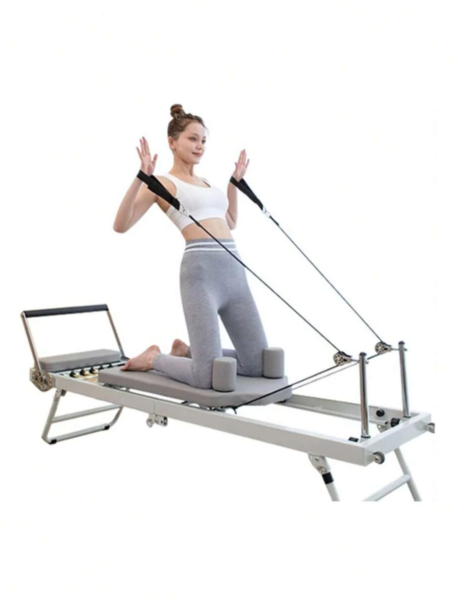 Cama Pilates Reformer De Pecho Y Abdominales Para Ejercicios - Gris - Ver 1