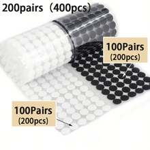 100/200 件挂钩和毛绒圆点粘性固定胶带，适用于工艺品、办公室、返校教室和 DIY - 彩色 - 查看 19