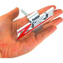 - 1 placa de rejilla pequea Z71 emblema para 2500hd 3500hd Sierra Tahoe rojo cromo - Cromo rojo (Chrome Red) - Ver 4