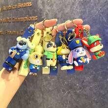 卡哇伊尼克·王尔德钥匙扣朱迪·霍普斯可爱娃娃背包吊坠动漫卡通钥匙扣节日礼物，女孩。派对装饰、生日礼物、各种节日礼物 - 赠送朋友或伴侣的完美选择。 - 彩色 - 查看 2