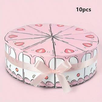 10/20pcs Cute Triangular Cake-Shaped Gift Boxes | Perfect For Candy Displays, Birthday Parties, Christmas