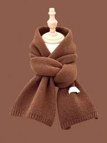 1 pieza Bufanda suave de punto de estilo japonés para mujer, de unicolor, linda y casual, ligera, adecuada para mujeres, estudiantes y parejas, perfecta para citas en el campus, atuendos de otoño e invierno, se puede combinar con sombreros, ropa de invierno, calentadores de cuello y accesorios de moda de invierno (etiqueta aleatoria) para vestir - Multicolor - Ver 12