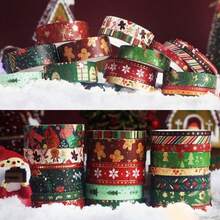 21 Rolls Christmas Washi Tape, Gold Foil Washi Tape Perfect For Bullet Journal, Decorative Adhesive Paper Tape For Scrapbooking, DIY Crafts, Gift Wrapping, Bullet Journals & Party Decor, Sticker Masking, School Supplies, Holiday Gift Decoration