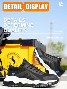 Dian Sen Pantofi de pentru bărbați, pantofi sport cu vârf din oțel, pantofi de lucru, confortabili, rezistenți la perforații și respirabili, pregătiți pentru vară, pantofi de sport EVA, ușori, pentru lucru în aer liber, cadou perfect, pantofi cu vârf din oțel pentru bărbați, pantofi sport de lucru, pantofi de lucru pentru femei, adidași sport de cu vârf din oțel, material plasă, talpă EVA