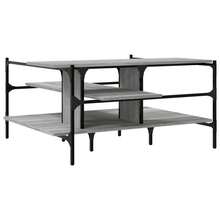 Coffee Table Grey Sonoma 100x100x48.5 Cm Engineered Wood - Grey - View 8