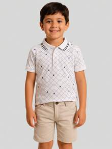 Polo Shirt For Boys, Sizes 10 To 12 - 白色 - 查看 7