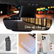 3 pegatinas de coche Drive Safe I Love You, I Love You Drive Safe - calcomana autoadhesivo resistente al agua, calcomanas de coche para mujer - Blanco - Ver 4
