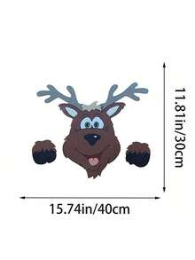 2 pièces Sonde de clôture de Noël - Conception du Père Noël et du cerf, décorations de jardin extérieur, idéal pour les célébrations de vacances à la maison et dans la cour, décorations de Noël extérieures, décorations de cour, conception d'animaux joyeux