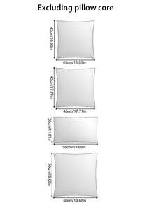 1入組無填充物毛絨靠墊套卡其色複合面料抱枕套適用於沙發、沙發