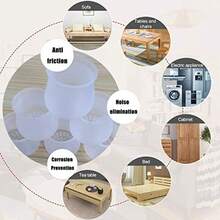 8/16/32pcs Silicone Furniture Leg Pads, Chair Leg Protectors, Anti-Slip Chair Leg Cushion Covers