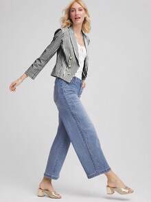 Women's Striped Casual Versatile Blazer