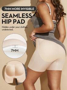 1 Piece For Women's Waist, Belly, And Buttocks Lifting, Micro-Shaping, Markless Padding Buttocks, Fake Buttocks, Women's Body Shapewear Bottom - Apricot - View 3