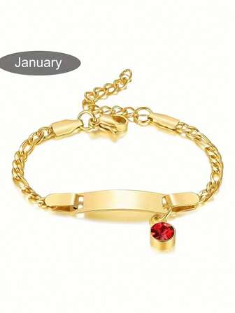 suteyi Personliga gravyrarmband med namn, datum och födelsestenar för varje månad passar både pojkar och flickor. Tillverkade av rostfritt stål med en justerbar kedja, de är en unik present., Tillbaka till skolan-mode