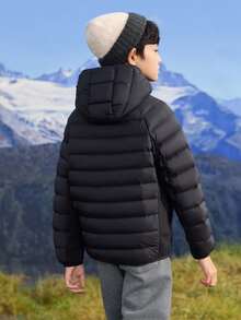 Balabala 儿童连帽羽绒服，保暖冬装，防水防风，舒适保暖