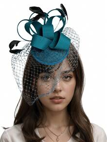 1pc Women's Kentucky Derby Tiara Tea Party Hat Hair Clip Headpiece For Wedding Cocktail, Tiny Hats, Mini Fascinator, Mini Cap