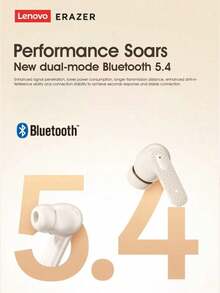 Lenovo ERAZER 入耳式蓝牙耳机，无线，超长电池寿命，降噪，防水，适合运动和游戏，男女通用，型号 EP118，是送给朋友的最佳礼物，毕业礼物，返校礼物，圣诞节装饰，情人节礼物，送给父母的礼物，万圣节，感恩节，个性化礼物，生日礼物，新年礼物 - 顏色 - 查看 5